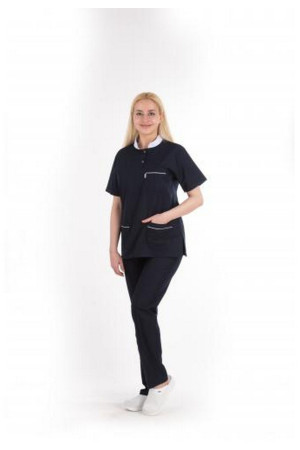 BH 308 Polo Hakim Yaka Model, Lacivert Alpaka Kumaş