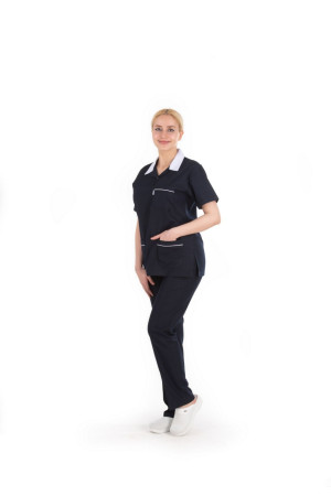 BH 307 Polo Ceket Yaka Model, Lacivert Alpaka Kumaş