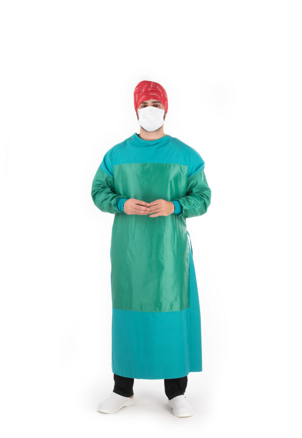 BG 903 Ameliyat Boks Gömleği, Ön Ve Kollar Takviyeli, %100 Pamuk Keten Kumaş