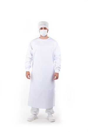 BG 906 Ameliyat Boks Gömleği, Sıvı Geçirmez, Ön Ve Kollar Takviyeli, Karbonlu Antistatik Kumaş