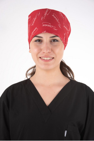 Kırmızı Atatürk İmzalı Bone