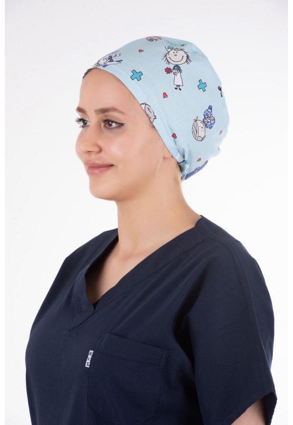 Çizgi Karakter Desenli Bone Çizgi Karakter Desenli Bone