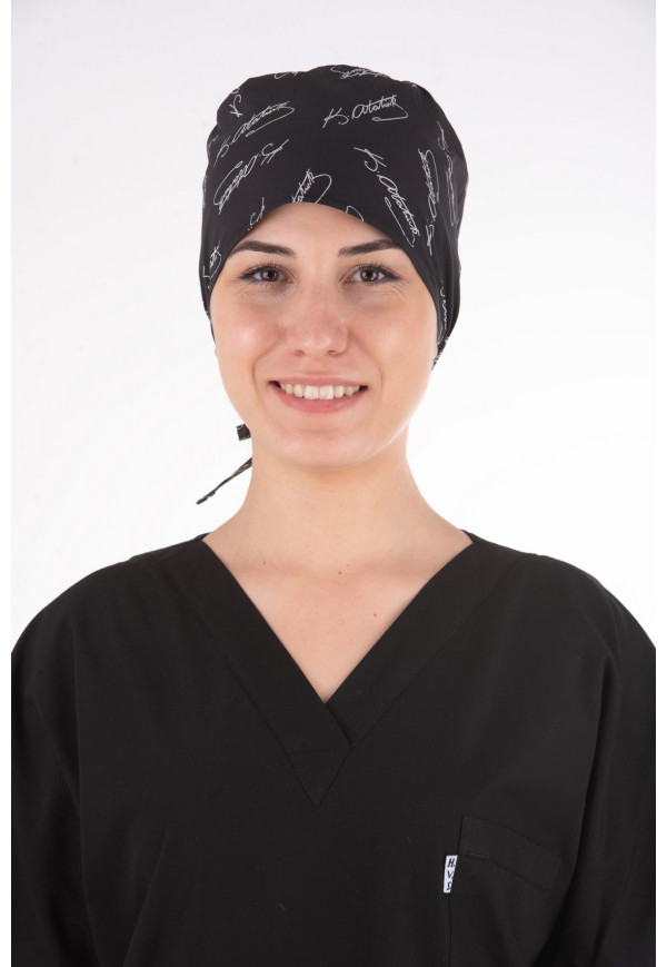 Siyah Atatürk İmzalı Bone