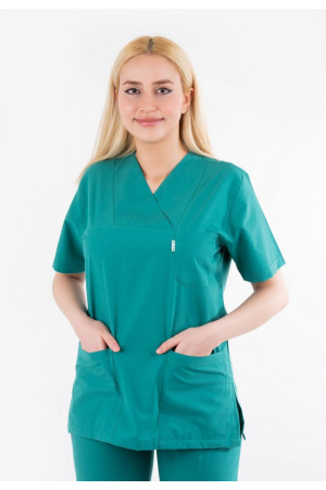 Cerrahi Yeşil Zarf Yaka Model Terycotton Takım