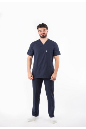 Lacivert Terycotton Zarf Yaka Model Takım