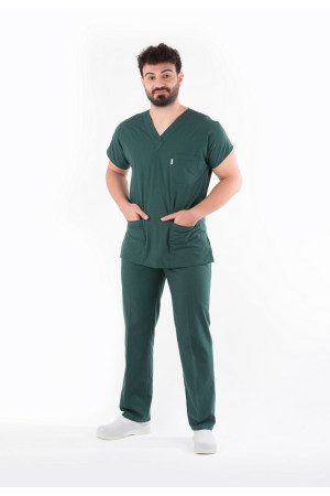 Haki Yeşil Yarasa Kol V Yaka Model Takım