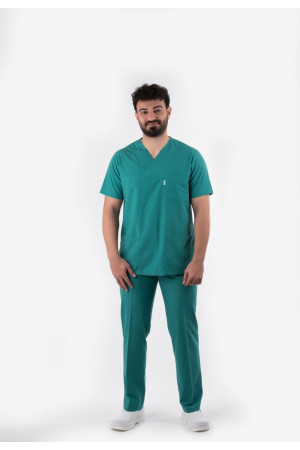 Cerrahi Yeşil Zarf Yaka Model Terycotton Takım