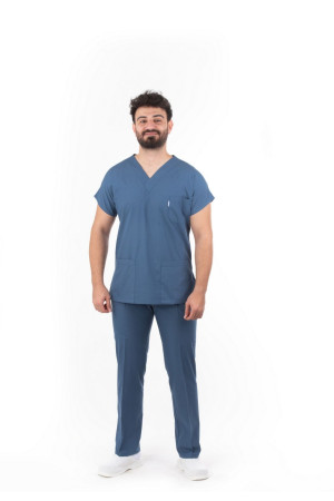 Havacı Mavi Yarasa Kol V Yaka Model Takım