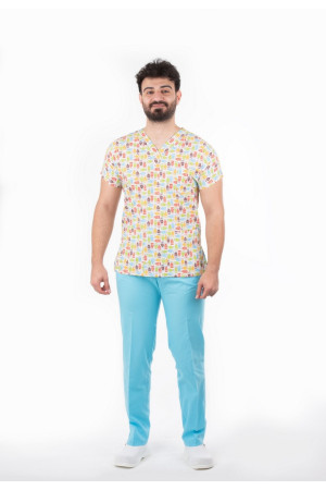 Baykuş Desen Takım Yarasa Kol V Yaka Model