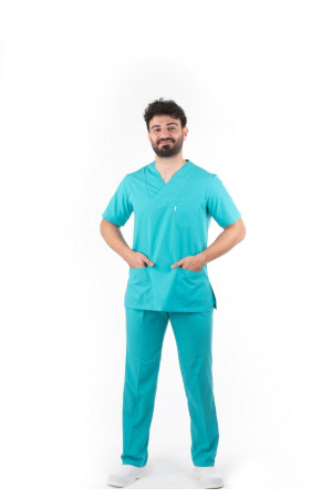 Benetton Yeşili Zarf Yaka Model Terycotton Takım