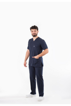 Lacivert Terycotton Zarf Yaka Model Takım