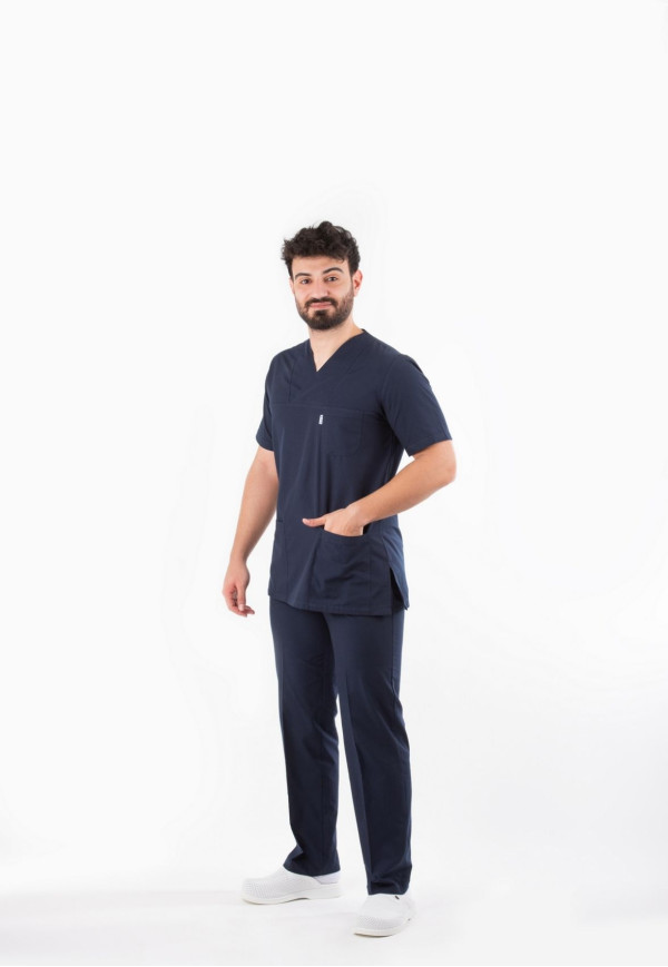 Lacivert Terycotton Zarf Yaka Model Takım