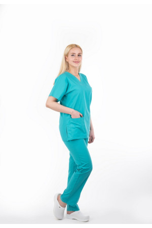 Benetton Yeşili Yarasa Kol V Yaka Model Terycotton Takım