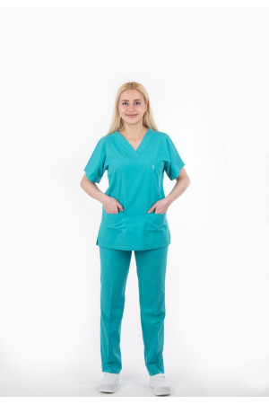 Benetton Yeşili Yarasa Kol V Yaka Model Terycotton Takım