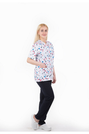 Balonlu Desen Zarf Yaka Model Terycotton Takım