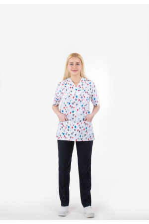 Balonlu Desen Zarf Yaka Model Terycotton Takım