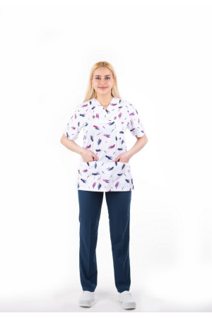 Fırça Desen Zarf Yaka Model Terycotton Takım