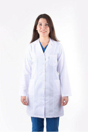 DÖ 010 Beyaz Alpaka Kumaş, Kuplu Model, Uzun Boy, Uzun Kol, Ceket Yaka, Çıtçıtlı