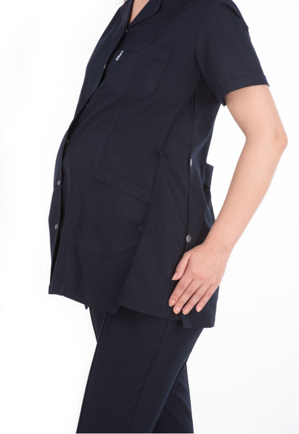 HF 397 Kuplu, Yandan Düğmeli Açma Payları, Lacivert Alpaka Takım