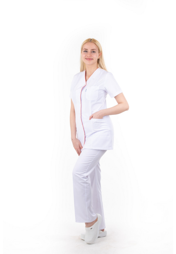 Turuncu Bilyeli V Yaka Model Alpaka Takım