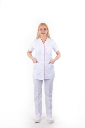 Turuncu Bilyeli V Yaka Model Alpaka Takım