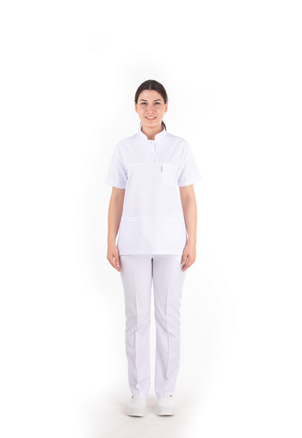 Polo Hakim Yaka Model Beyaz Alpaka Takım