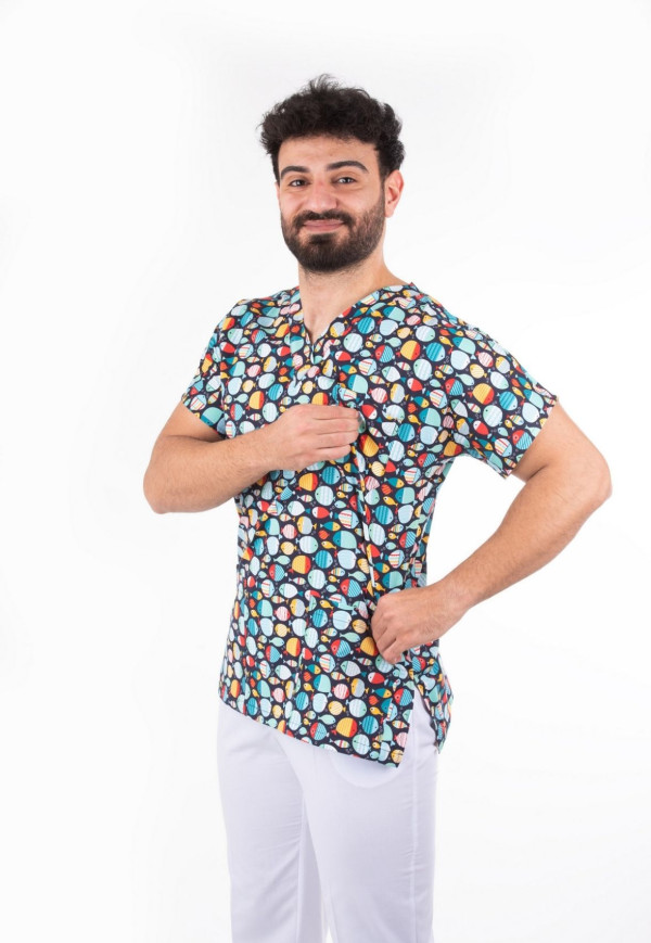 Balıklı Desen %97 Cotton %3 Likralı Kumaş