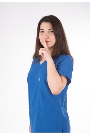 Likralı Koyu Turkuaz Alpaka Takım