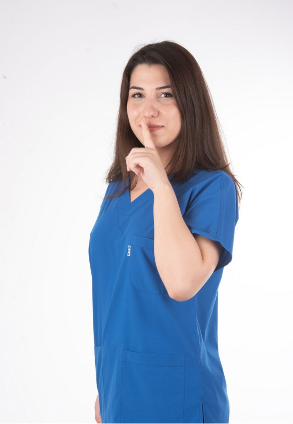 Likralı Koyu Turkuaz Alpaka Takım