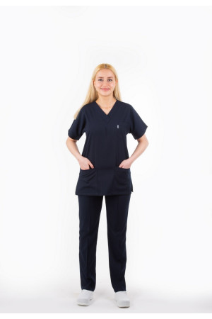 Likralı Siyah Terycotton Takım