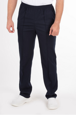 Erkek Likralı Pantolon, Lacivert Renk, Tam Lastikli