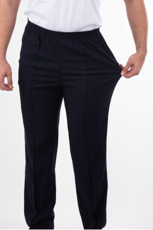 Erkek Likralı Pantolon, Lacivert Renk, Tam Lastikli