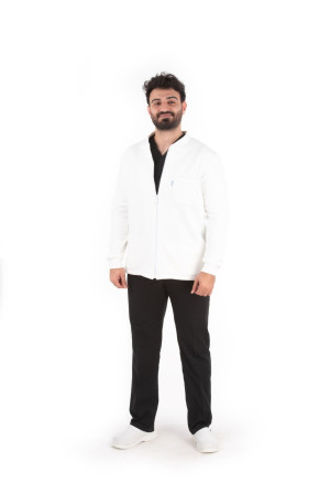 Hırka Beyaz Düz Model