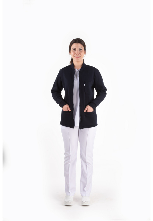 Hırka Lacivert Renk Düz Model