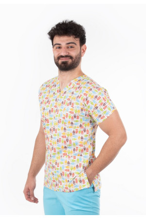 Baykuş Desen Yarasa Kol V Yaka Model