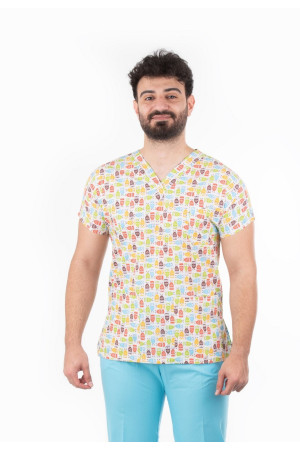 Baykuş Desen Yarasa Kol V Yaka Model