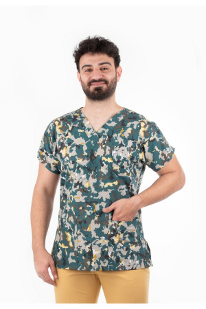 Kamuflaj Desen Yarasa Kol V Yaka Model