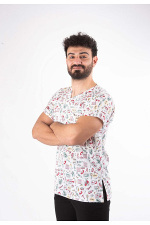 Şırıngalı Desen Likralı Yarasa Kol V Yaka Model