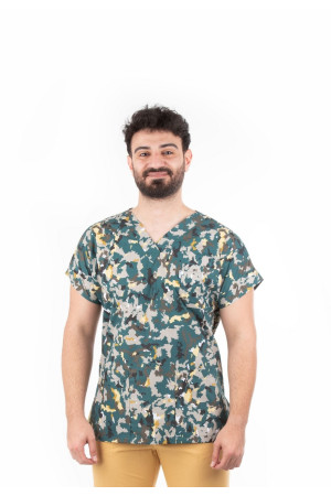 Kamuflaj Desen Yarasa Kol V Yaka Model