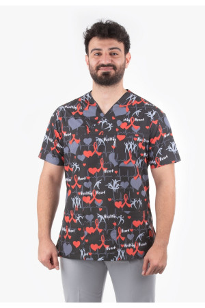 Aritmi Desen Zarf Yaka Model Tek Üst Terycotton Kumaş