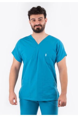 Koyu Turkuaz Yarasa Kol V Yaka Model