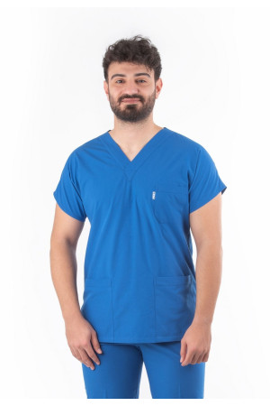 Saks Mavi Yarasa Kol V Yaka Model