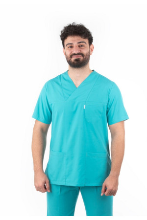 Benetton Yeşili Zarf Yaka Model Tek Üst