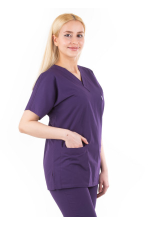 Mor Renk Yarasa Kol V Yaka Model