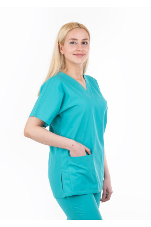 Benetton Yeşili Yarasa Kol V Yaka Model