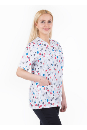 Balonlu Desen Zarf Yaka Model