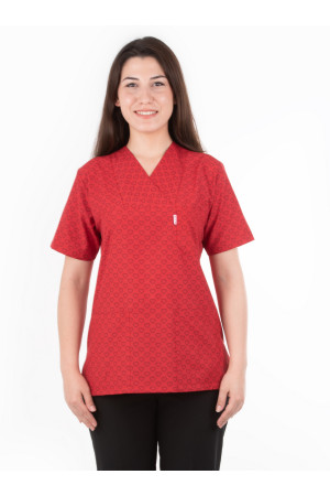 Kırmızı Küçük Kalp Zarf Yaka Model