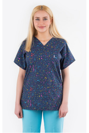 Nota Desen Yarasa Kol V Yaka Model Tek Üst Terycotton