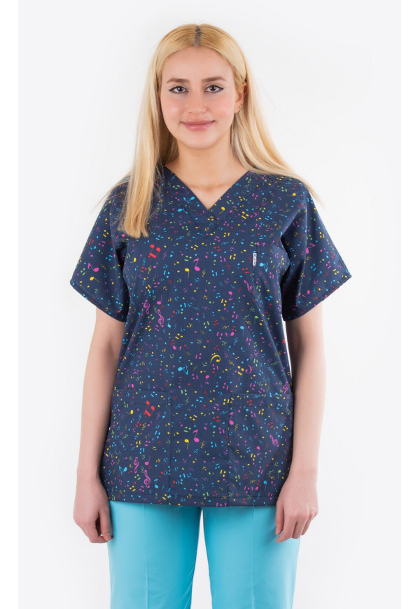 Nota Desen Yarasa Kol V Yaka Model Tek Üst Terycotton