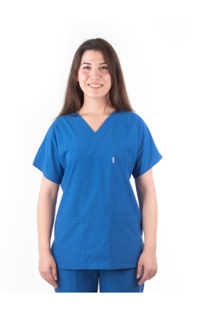 Koyu Turkuaz Likralı Yarsa Kol V Yaka Model